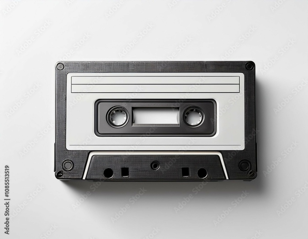 Obraz premium whtie cassette isolated on white background mock up