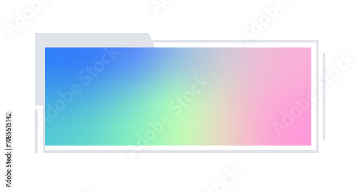 Futuristic element vector illustration. Colorful lower third video overlay.