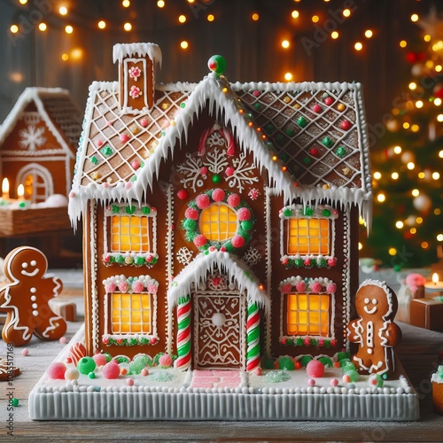 Gingerbread House A beautifully decorated gingerbread house show