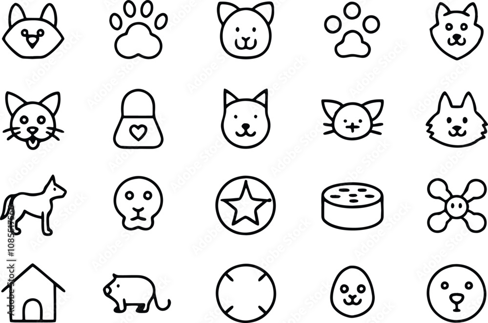 Fototapeta premium set of icons