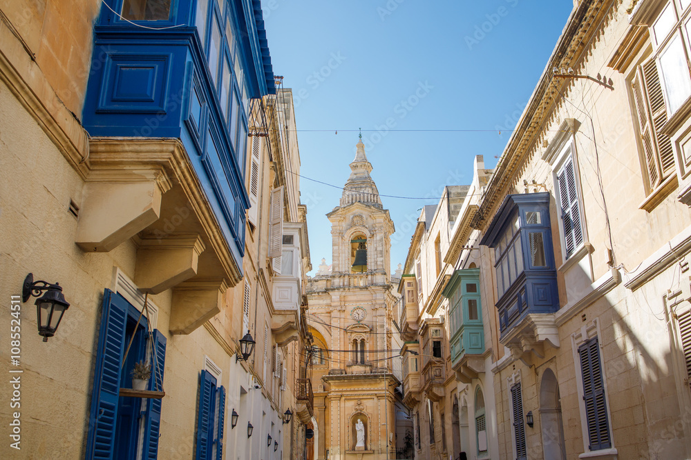 Fototapeta premium Sliema old town view on Malta