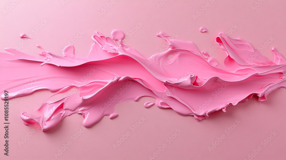 vibrant splash of pink paint creates abstract pattern on smooth surface, evoking sense of creativity and energy. texture and color blend seamlessly, forming dynamic visual vibrant splash of pink paint creates abstract pattern on smooth surface, evoking sense of creativity and energy. texture and color blend seamlessly, forming dynamic visual