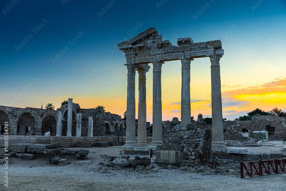Ruins of the Temple of Apollo, Side, Antalya Province, Turkey