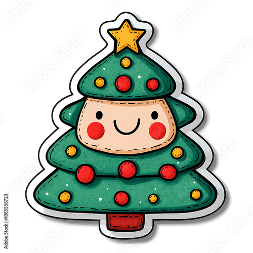Wallpaper Mural Christmas tree cookie sticker Torontodigital.ca
