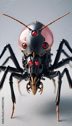 Titan Robotic insect in studio with copy space photo