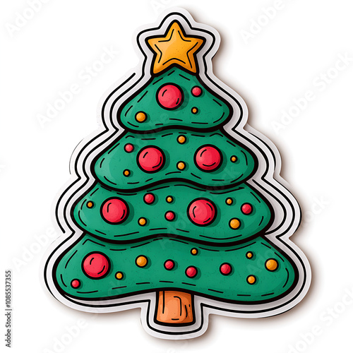 Wallpaper Mural Christmas tree cookie sticker Torontodigital.ca