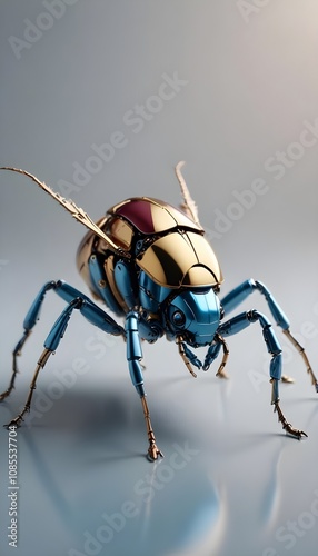 Titan Robotic insect in studio with copy space photo