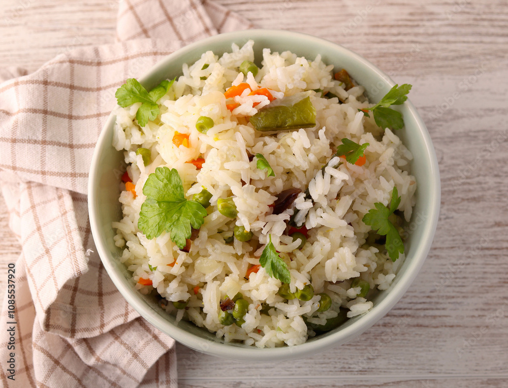 Rice with vegetables