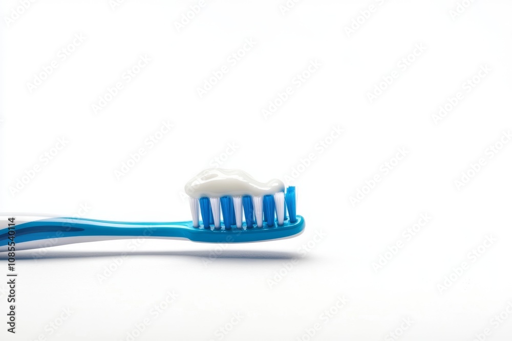 Toothpaste toothbrush. New toothbrush with toothpaste close-up isolated on a white background. Dental healthcare concept. Accessories for keeping teeth health. Dental hygiene objects. Teeth brushing Toothpaste toothbrush. New toothbrush with toothpaste close-up isolated on a white background. Dental healthcare concept. Accessories for keeping teeth health. Dental hygiene objects. Teeth brushing
