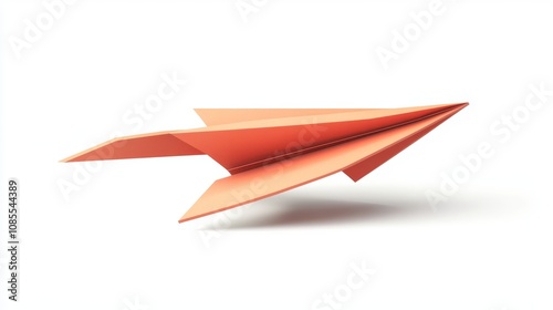 Simple paper airplane icon on a white background. 