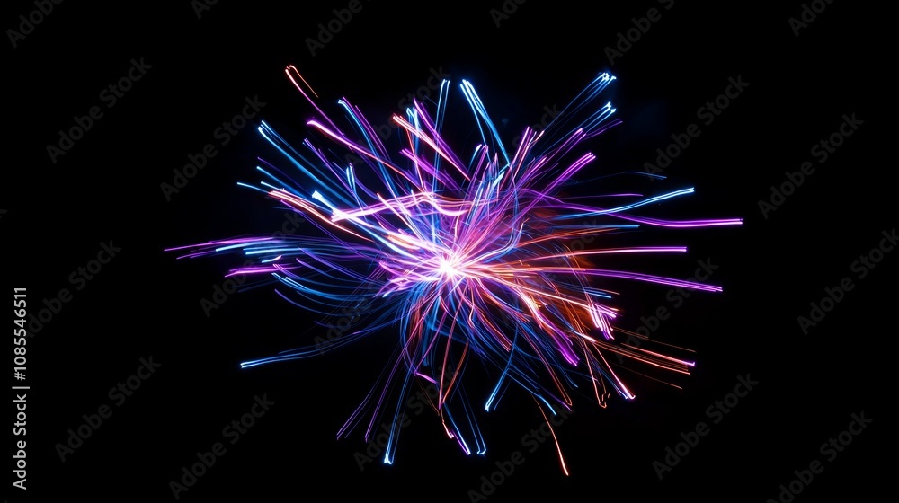 Vibrant Charisma: Abstract Fireworks Display of Personal Magnetism and Connection Vibrant Charisma: Abstract Fireworks Display of Personal Magnetism and Connection