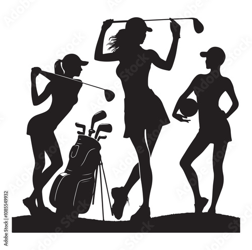 Golf player silhouette Design.