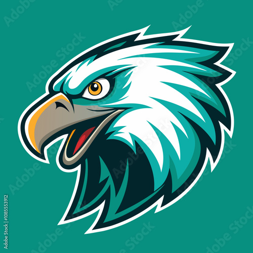 philadelphia eagle head mascot vector