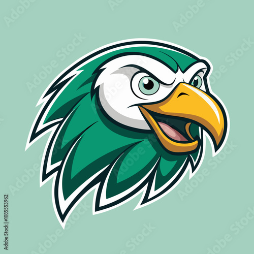 philadelphia eagle head mascot vector