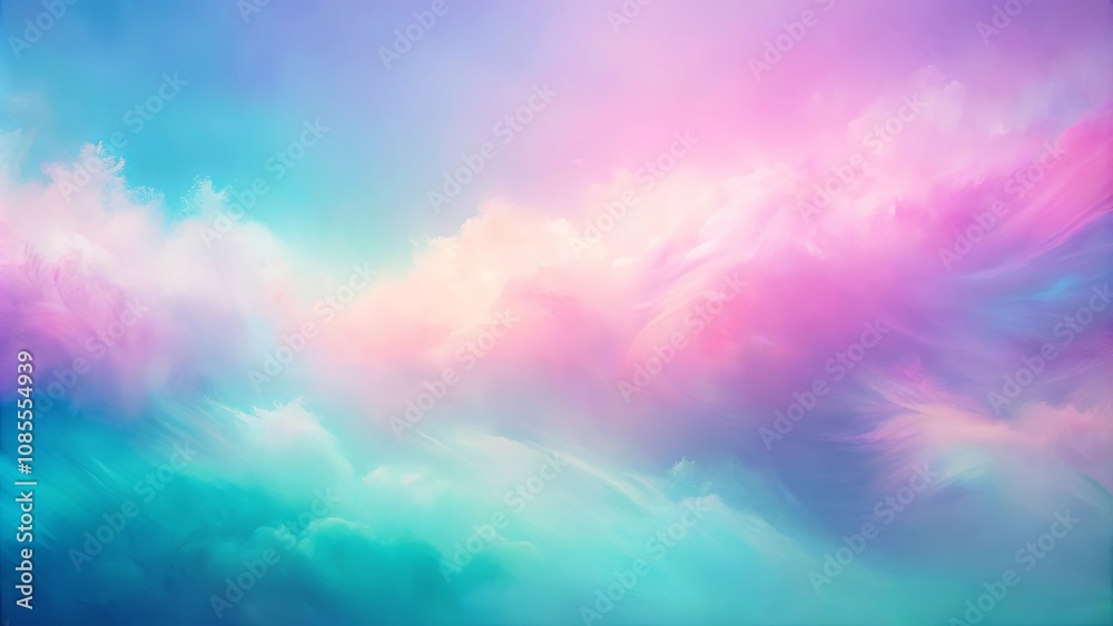 Dreamy Sky with Pastel Hues and Whimsical Clouds Dreamy Sky with Pastel Hues and Whimsical Clouds