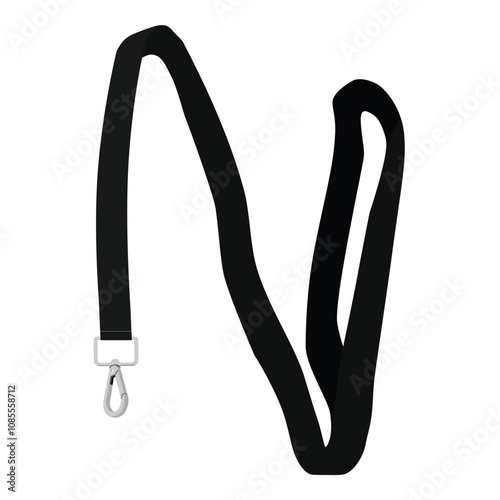 Black lanyard neck strap with lobster clasp