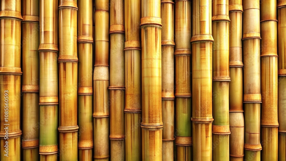 A close-up of a wall of bamboo stalks, showcasing the natural texture and warm color of the wood. The stalks are arranged in a tight, symmetrical pattern, creating a sense of order and harmony. A close-up of a wall of bamboo stalks, showcasing the natural texture and warm color of the wood. The stalks are arranged in a tight, symmetrical pattern, creating a sense of order and harmony.
