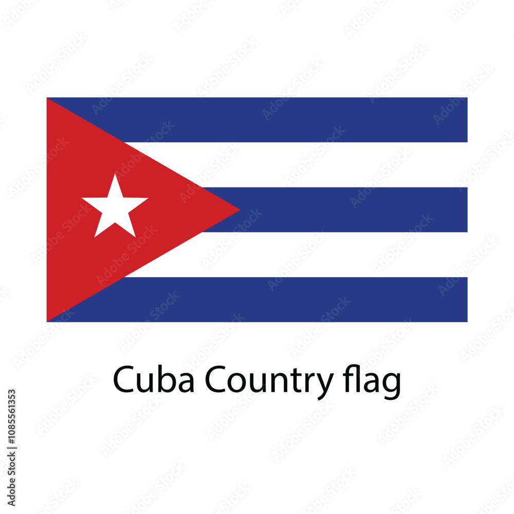 Cuba Country flag hand drawing illustration vector based drawing Cuba Country flag hand drawing illustration vector based drawing