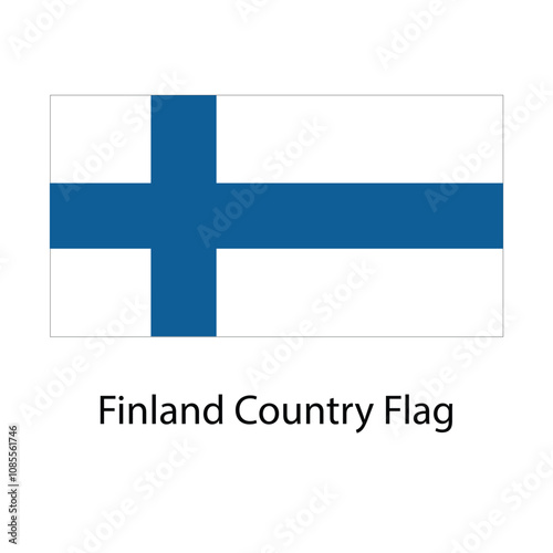 Finland Country Flag hand drawing illustration vector based drawing