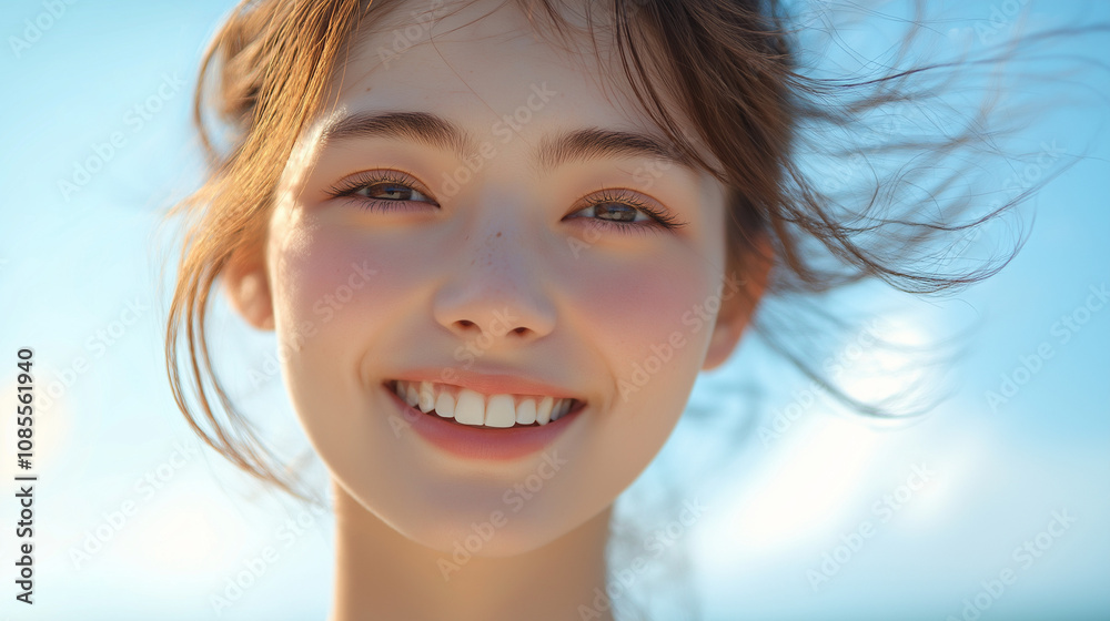 笑顔の女性 笑顔の女性