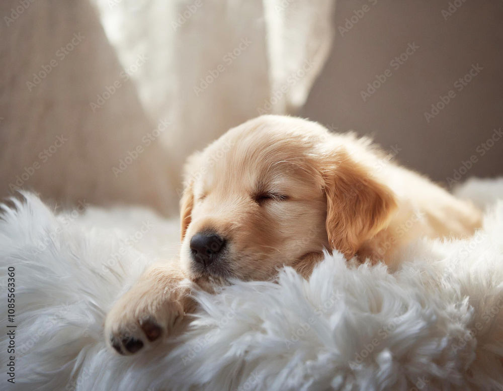 Śpiący uroczy piesek szczeniak labrador Śpiący uroczy piesek szczeniak labrador