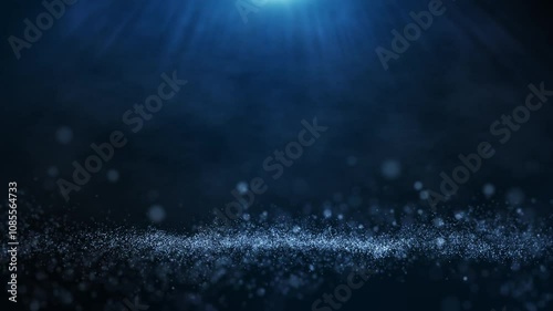 Blue particle background, Light shine.