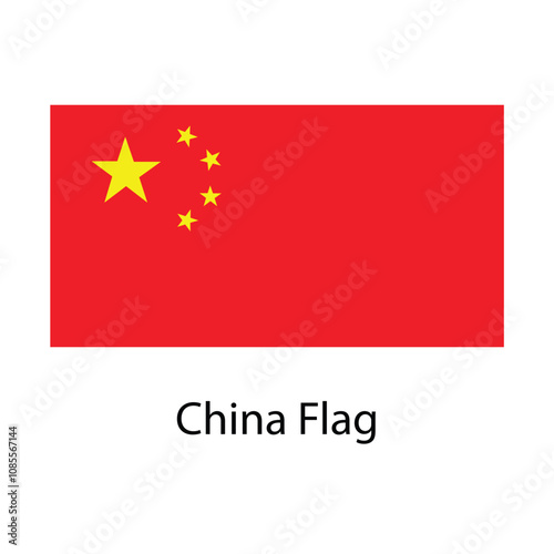 Photography China Flag hand drawing illustration vector based drawing