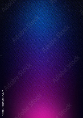 Dark blue purple glowing grainy gradient background black noise texture poster, vertical background, copy space