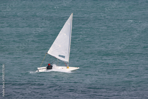 great view of sailing boats at a sea regatta