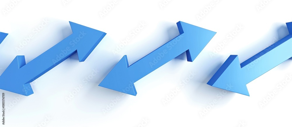 Blue Arrows Pointing in Different Directions Blue Arrows Pointing in Different Directions
