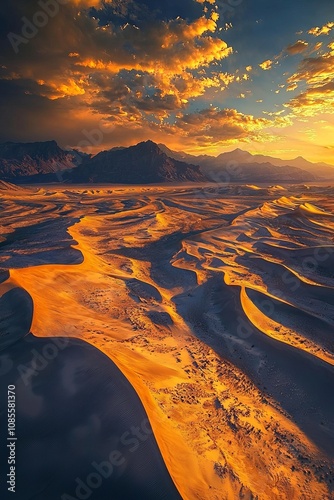 Scenic Nature Landscape with Dramatic Sky