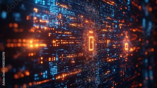 Wallpaper Mural Secure Communication Tools Digital encryption symbols glowing privacy icons interactive safety measures for strong online protection Torontodigital.ca