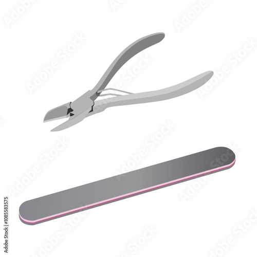 Manicure tools icon set