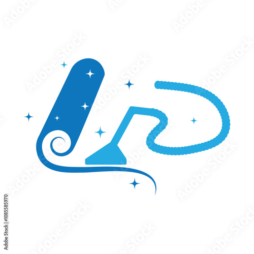 Clean carpet logo vector. Interiors cleaning service business logo template