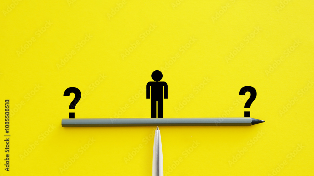 Φωτογραφία Ethical dilemma is shown as moral concept