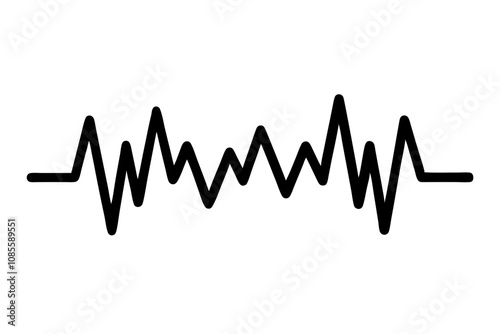 Sound wave icon, Sound wave audio vector, Sound wave sign