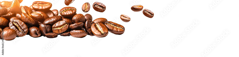 Close-Up View of Roasted Coffee Beans Arranged on a Black Background with Subtle Light Reflection, Perfect for Coffee Lovers and Culinary Enthusiasts Close-Up View of Roasted Coffee Beans Arranged on a Black Background with Subtle Light Reflection, Perfect for Coffee Lovers and Culinary Enthusiasts