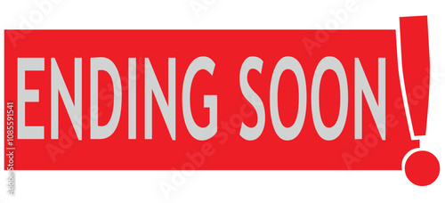  Ends soon vector icon background. 