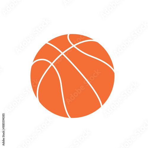 Basketball ball or Basketball icon for sports apps and websites. Vector illustration