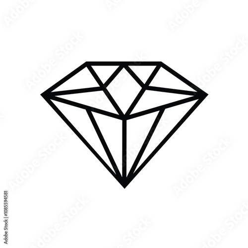 Diamond icon vector. diamond gems vector icon.