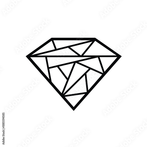Diamond icon vector. diamond gems vector icon.