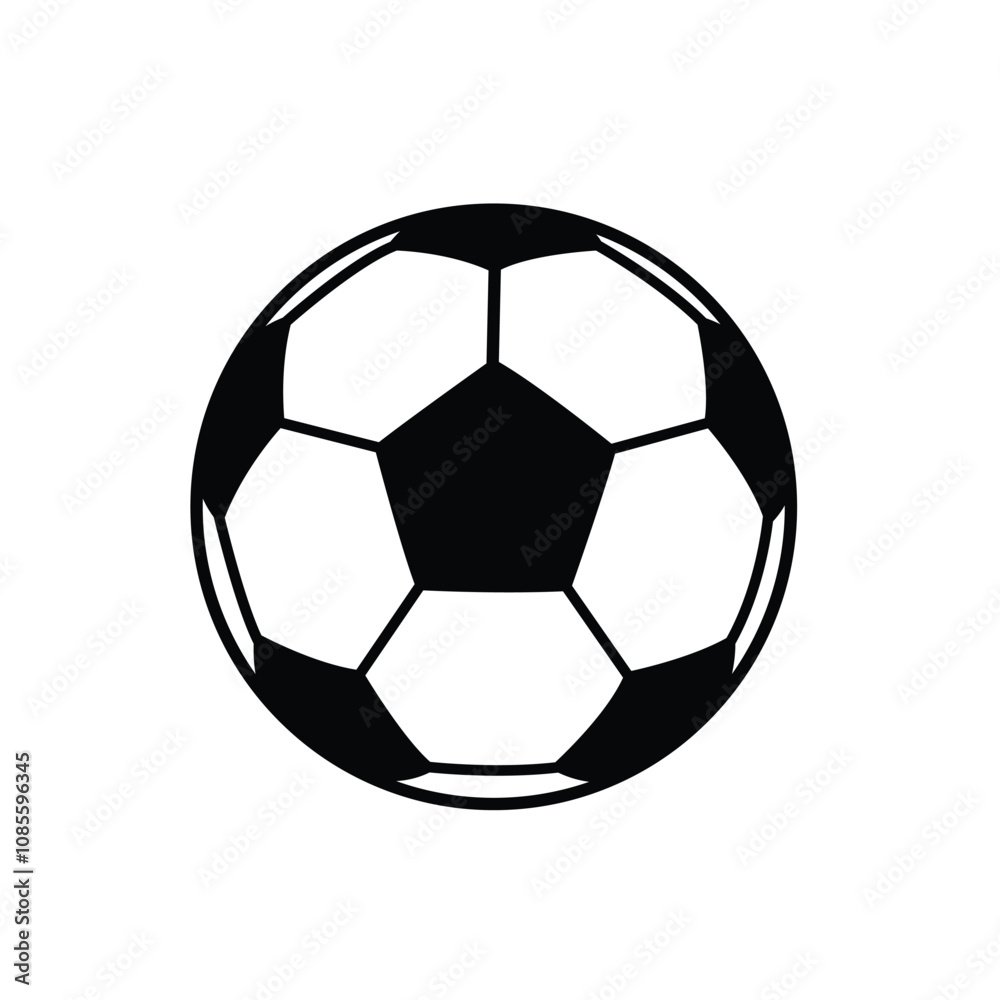 Soccer ball or football icon for sports apps and websites. Vector illustration. Soccer ball or football icon for sports apps and websites. Vector illustration.
