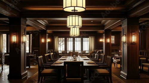 Traditional Craftsman Dining Room Elegance