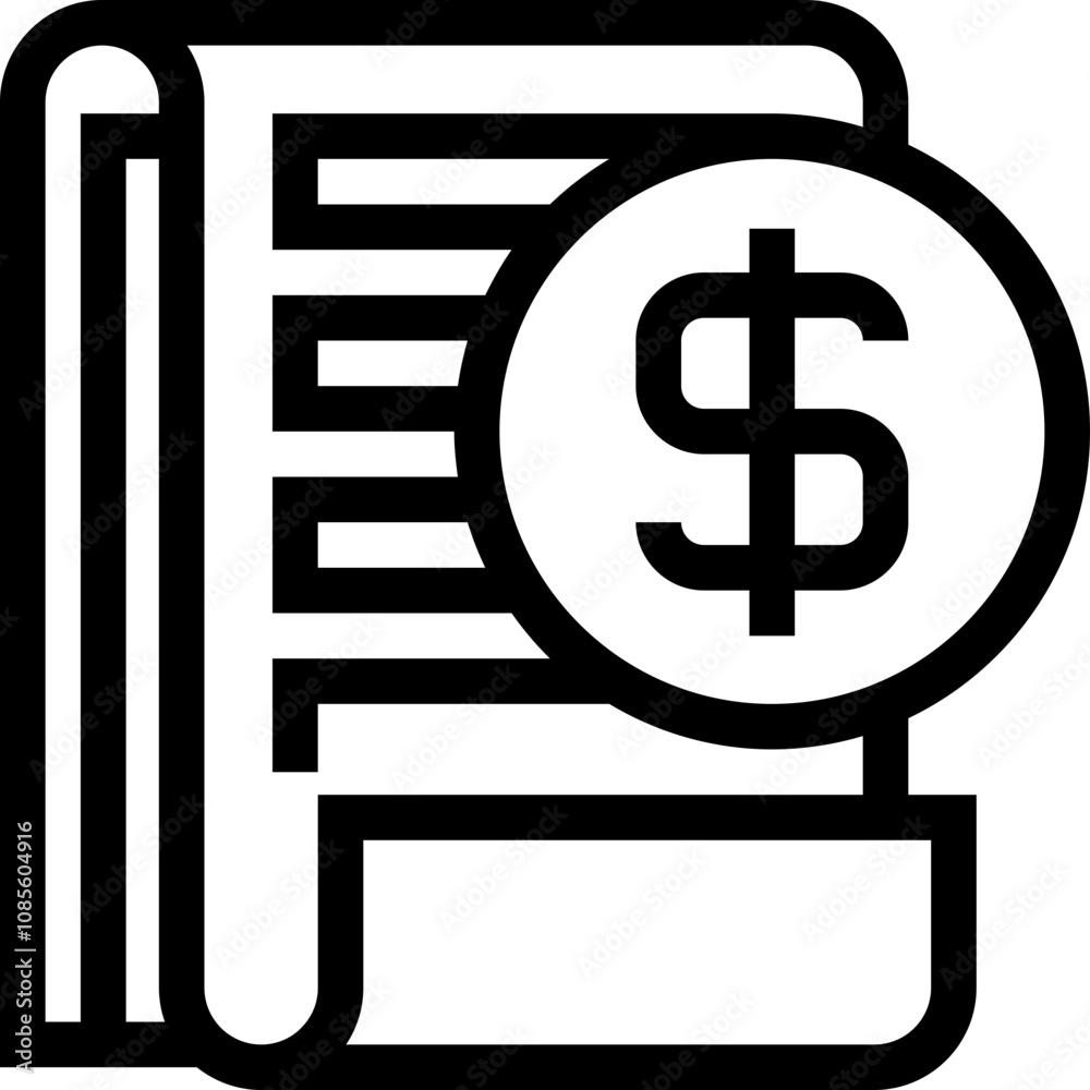 Receipt Line Icon Receipt Line Icon