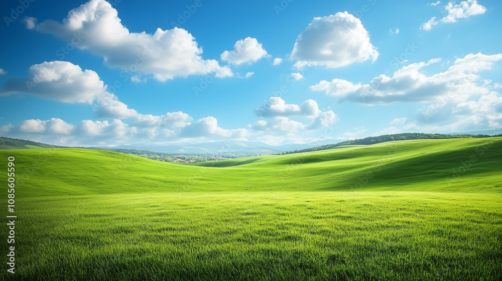 Fototapeta premium Extreme green grass and sky