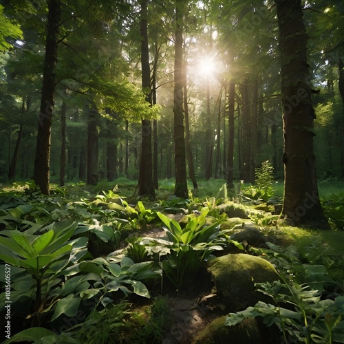 morning in the forest