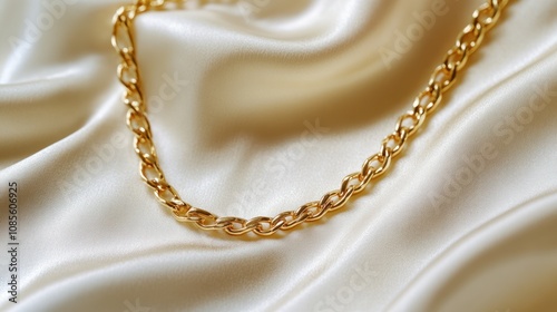 Gold Chain on Silk