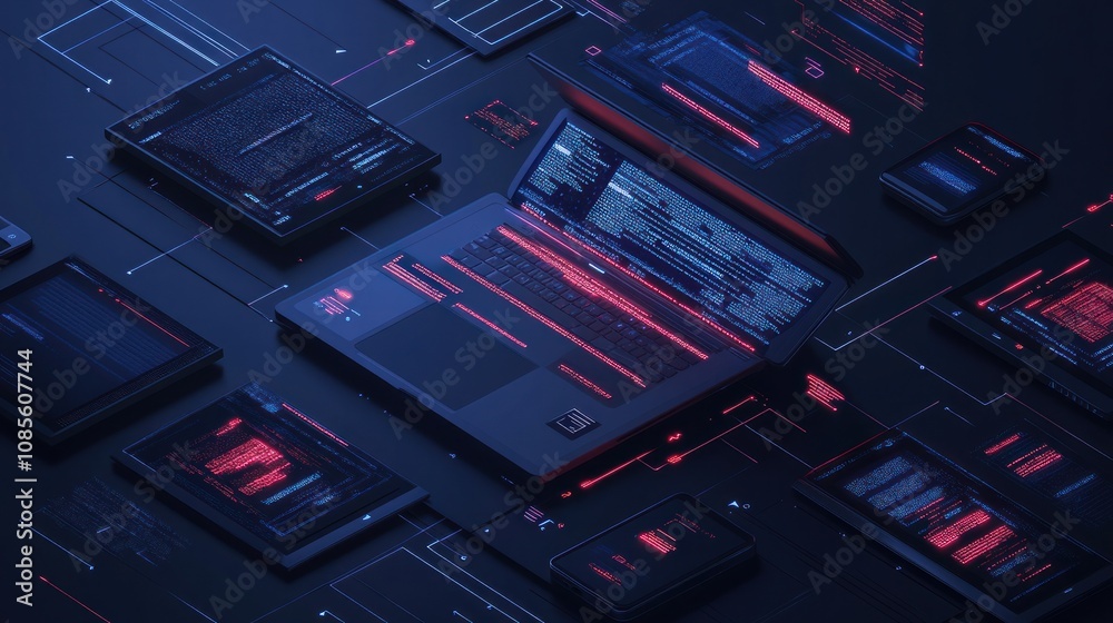 Cyberpunk Tech Landscape Cyberpunk Tech Landscape