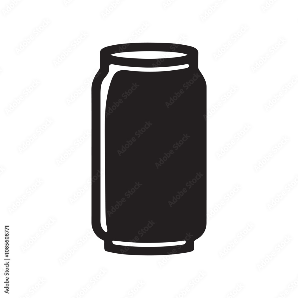 Beer, soda can icon Soda Drink icon Drink can silhouette vector isolated on white background Beer, soda can icon Soda Drink icon Drink can silhouette vector isolated on white background