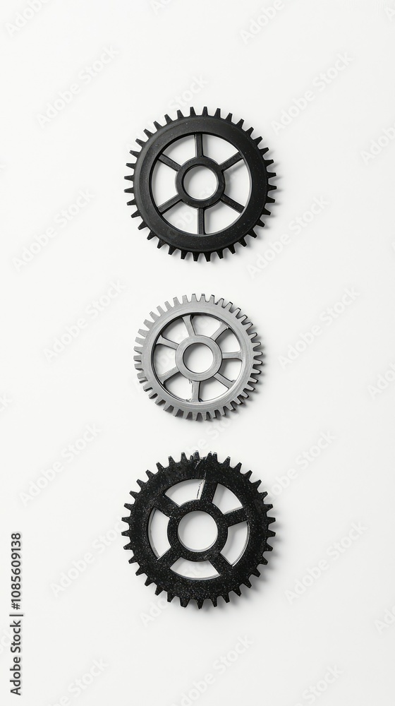 Minimalistic Gears and Cogs Representing Teamwork Minimalistic Gears and Cogs Representing Teamwork